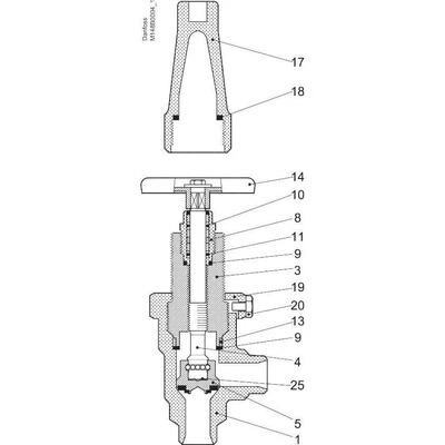 DANFOSS 148B5001 — Запорный клапан SVA-S 6 D ANG CAP 148B5001 DANFOSS 148B5001 — Запорный клапан SVA-S 6 D ANG CAP 148B5001