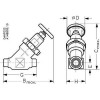 DANFOSS 148B5030 — Запорный клапан SVA-S 6 A STR H-WHEEL 