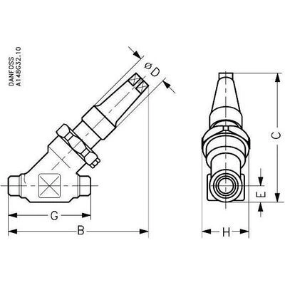 DANFOSS REG-SA 10 D STR Клапан регулятор расхода 148B5104 DANFOSS REG-SA 10 D STR Клапан регулятор расхода 148B5104
