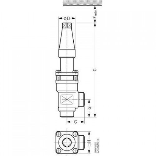 DANFOSS 148B5209 — Клапан обратный с запорной функцией SCA-X 15 A 