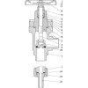 DANFOSS 148B5220 — Запорный клапан SVA-S 15 A ANG H-WHEEL 