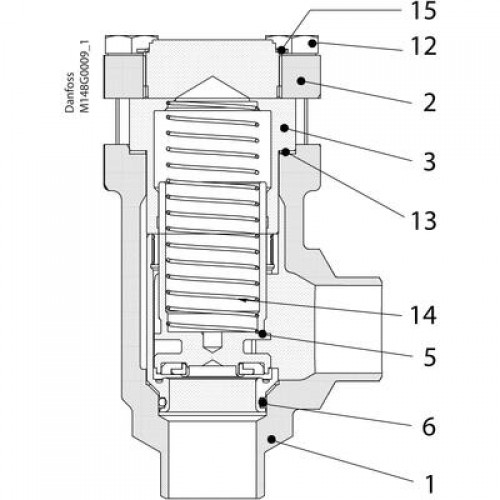 DANFOSS 148B5237 — Клапан обратный CHV-X 15 A 