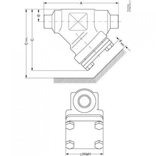 DANFOSS  148B5544 — Корпус для фильтра FIA 32 D STR 