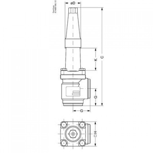 DANFOSS 148B5702 — Клапан обратный с запорной функцией SCA-X 50 