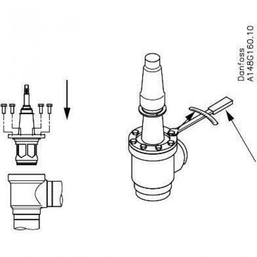 DANFOSS 148B6102 — Клапан обратный с запорной функцией SCA-X 125 