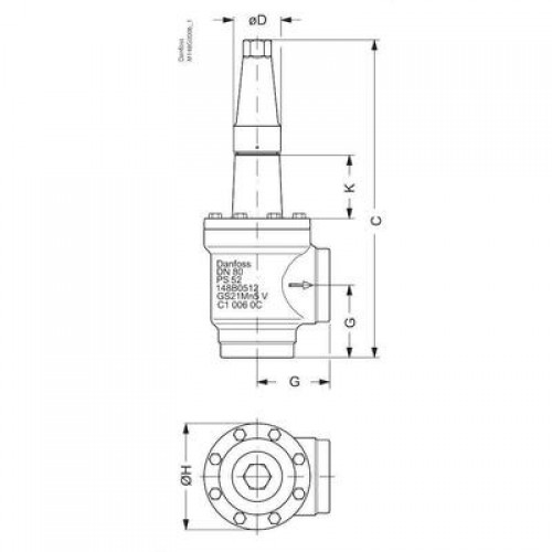 DANFOSS 148B6103 — Клапан обратный с запорной функцией SCA-X 125 A 