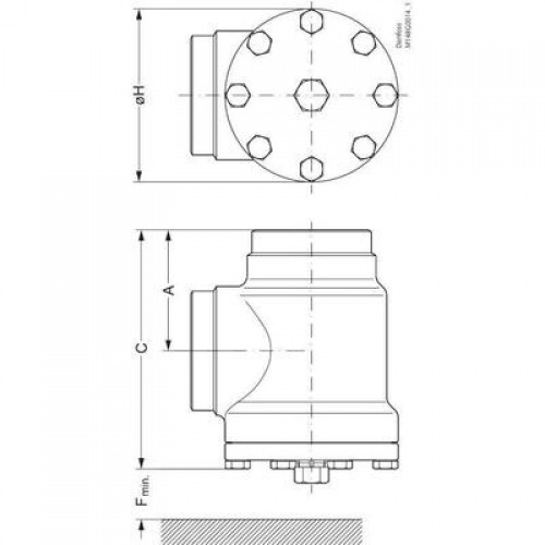 DANFOSS  FIA Корпус фильтра 125 D ANG 
