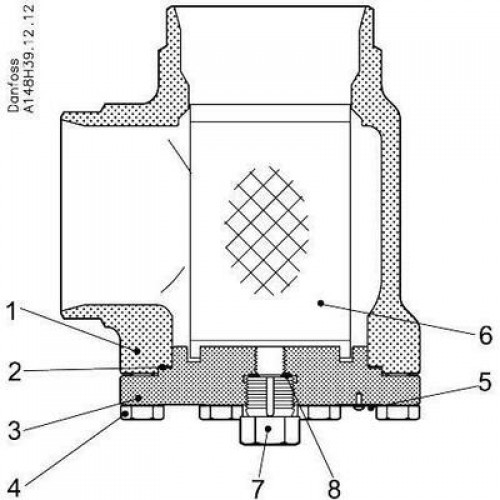 DANFOSS  FIA Корпус фильтра 125 D ANG 