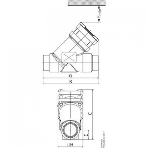 DANFOSS 148B6583 — Клапан обратный CHV-X 20 D STR 