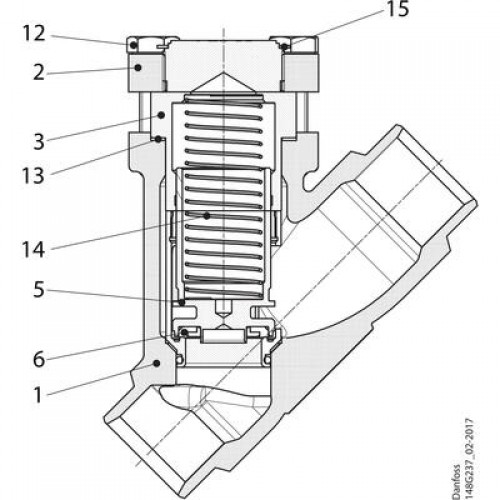 DANFOSS 148B6583 — Клапан обратный CHV-X 20 D STR 