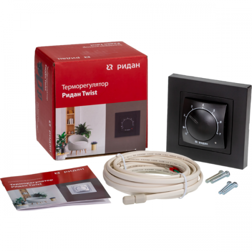 РИДАН 21RT1086R — Нагревательный мат TF-200 9 м² с терморегулятором Twist (черный) 