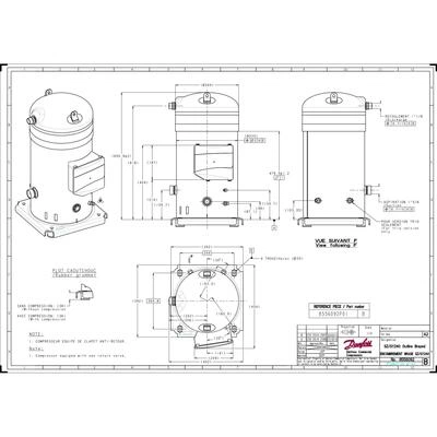 DANFOSS SY240A4CBE Компрессор спиральный SY240A4CBM