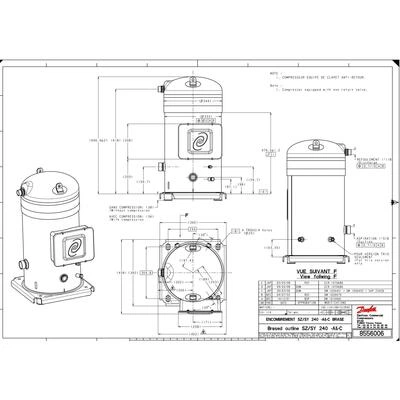 DANFOSS SY240A4CBE Компрессор спиральный SY240A4CBM DANFOSS SY240A4CBE Компрессор спиральный SY240A4CBM