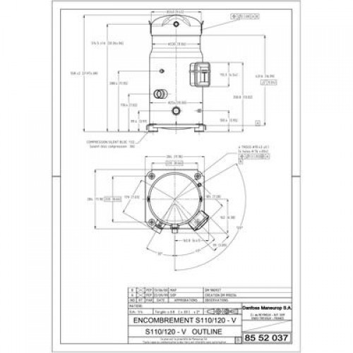 DANFOSS SZ120-4VM компрессор спиральный 